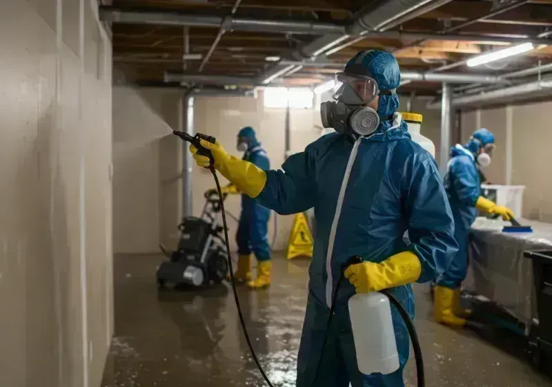 Basement Sanitization and Antimicrobial Treatment process in Peoria Heights, IL